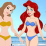 Ariel, Belle and Cinderella at the Beach