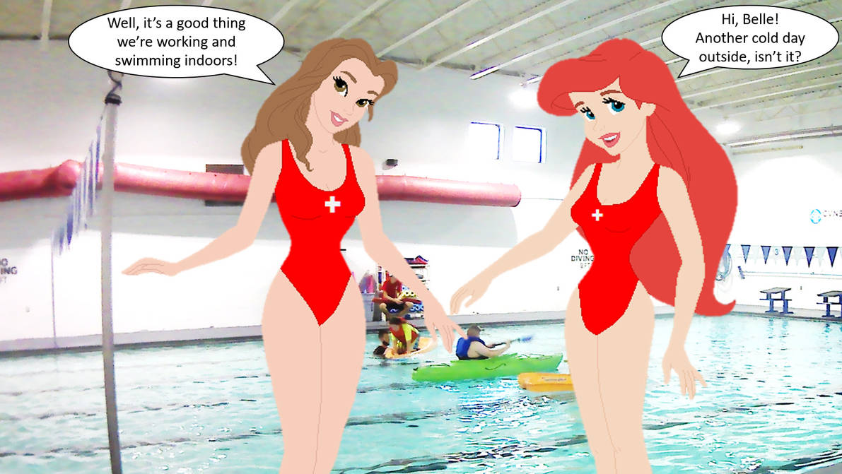 Lifeguard Meg Deviantart Two Lifeguards Chatting Together by richardchibbard on DeviantArt