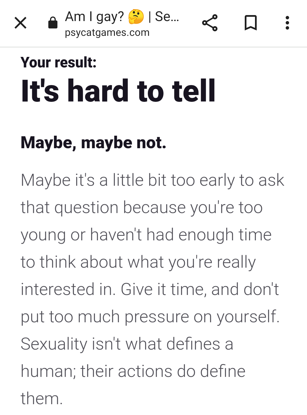 Took ‘Am I gay?’ Quiz by happyappy234567 on DeviantArt