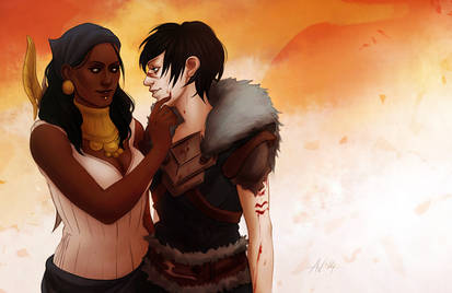 Isabela x f!Hawke