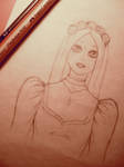 WIP - Gothic Lady Portrait by Ninelyn