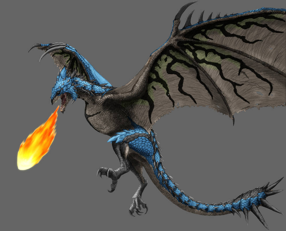 Monster Hunter: Azure Rathalos by AcroSauroTaurus on DeviantArt