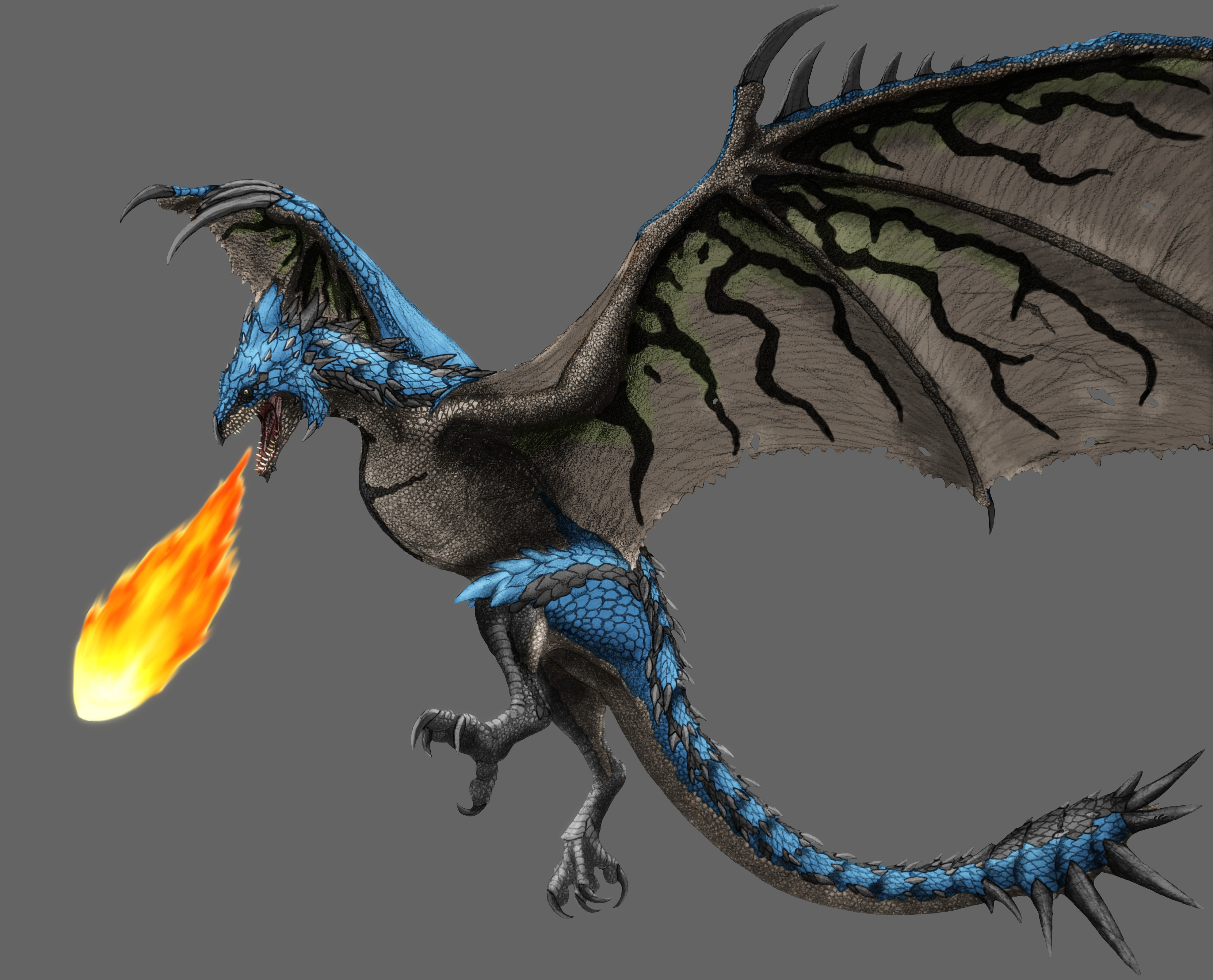 Monster Hunter: Azure Rathalos by AcroSauroTaurus on DeviantArt
