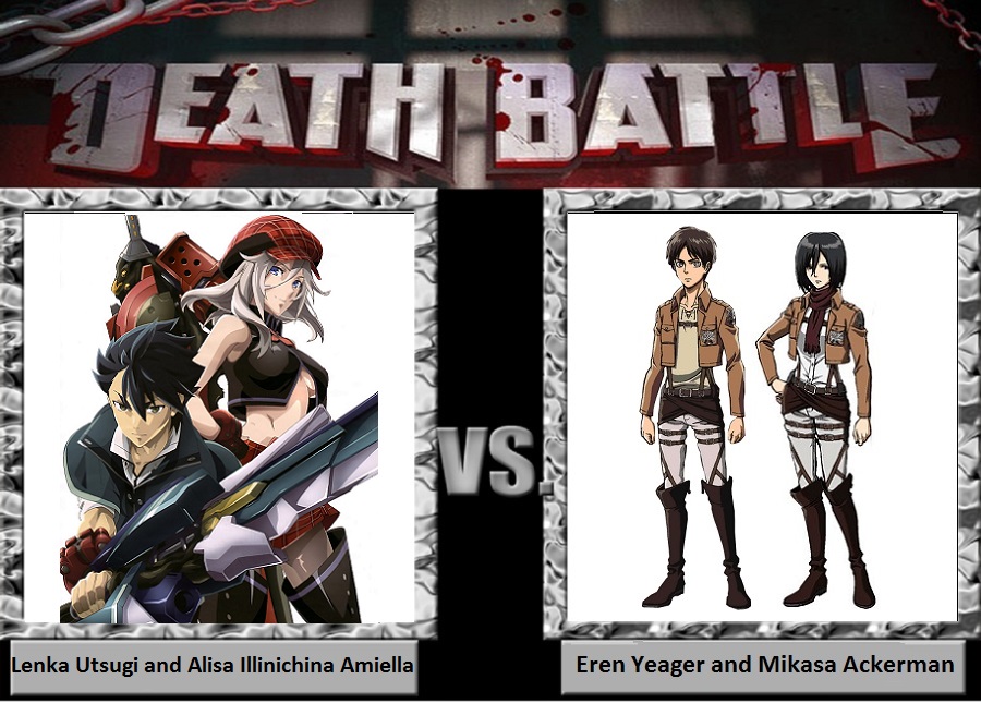 Lenka and Alisa vs  Eren and Mikasa