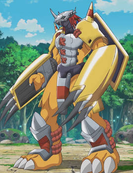 Wargreymon Stitched Image Digimon Anime 2020