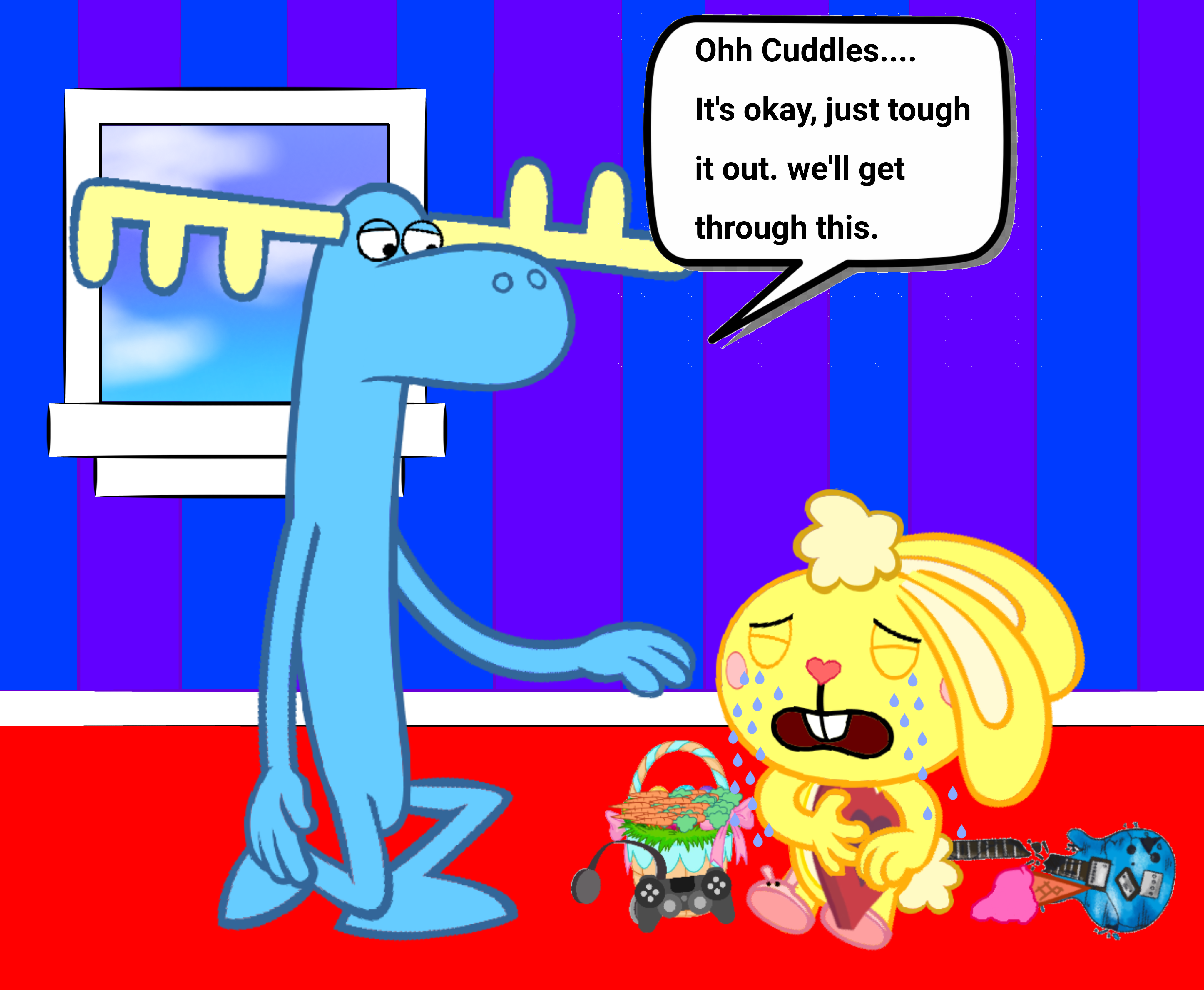 Lumpy Baby Link Lumpy tries to cheer up Cuddles. by HeyIts22Luta on DeviantArt