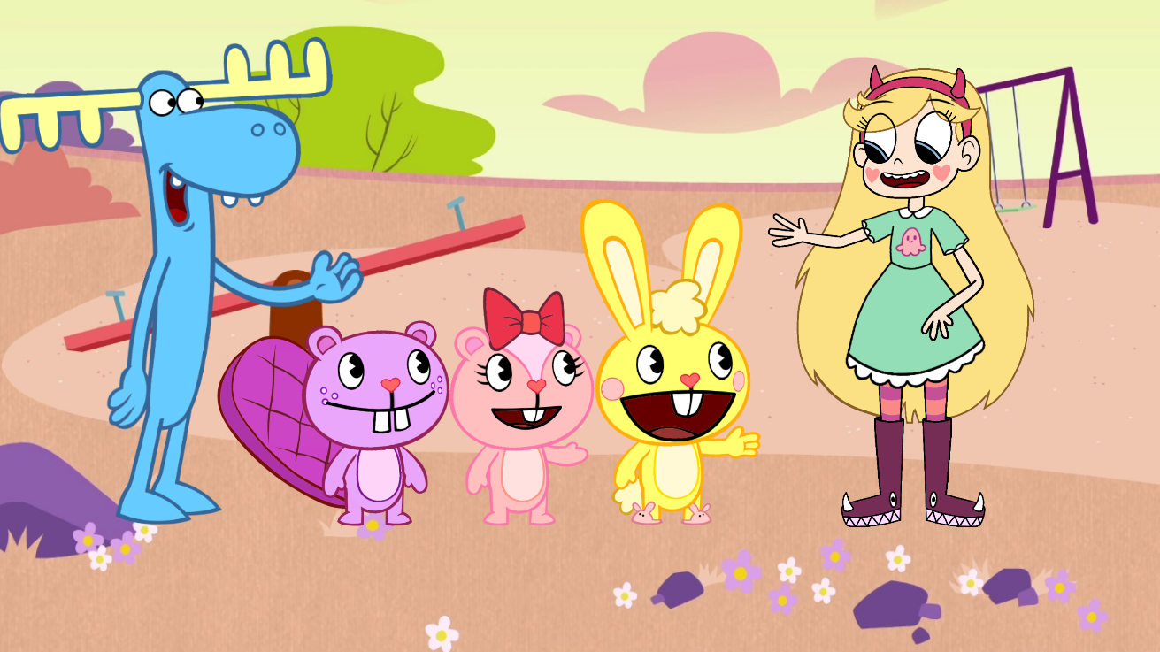 Star meets Cuddles, Giggles, Toothy, and Lumpy by HeyIts22Luta on ...