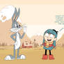 Hilda meets Bugs Bunny for the first time