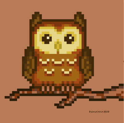 owl pixel by BabanIllustration on DeviantArt