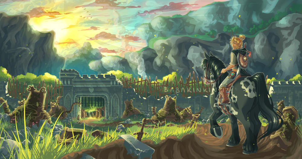 Fort Hateno - Zelda BotW {with video} by BabanIllustration