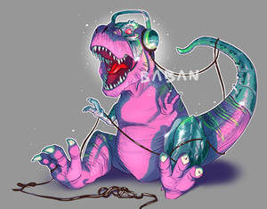 Dumpy Cyborg T-Rex Commission by BabanIllustration