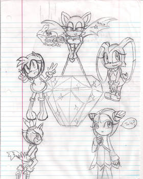 Sonic Girls drawings