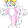 Cat Peach with Yarn