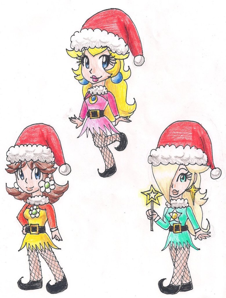 Santa's Mario Princess Elfs