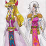 Nia and Kake As Princesses of Hyrule