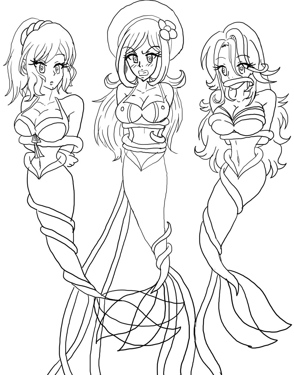 CM- Bound Hypno Mermaid Rinko, Aila and Sumeragi