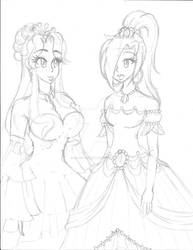 Sketch- Anelia and Kake at the Ball