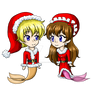 Xmas Chibi- Hideki and Kimiko