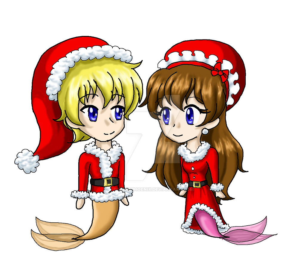 Xmas Chibi- Hideki and Kimiko
