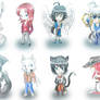 Gamer Commission-LoneWolfoftheWolf Chibis