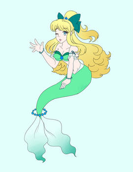 Bubbly Green Mermaid
