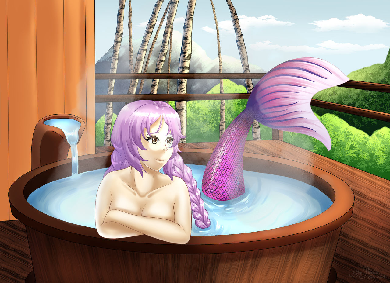 Clorica at an Onsen