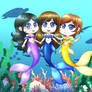 Chibi Mermaid Felicity, Belle and Kira