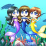 Chibi Mermaid Felicity, Belle and Kira