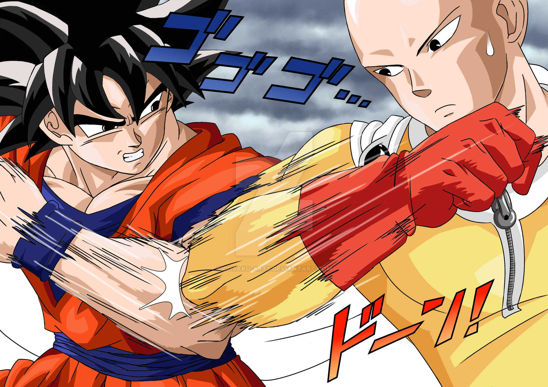 Goku vs Saitama by GoSaKu-Arts on DeviantArt