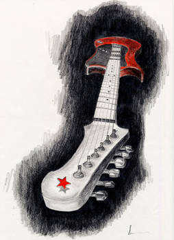 Red guitar