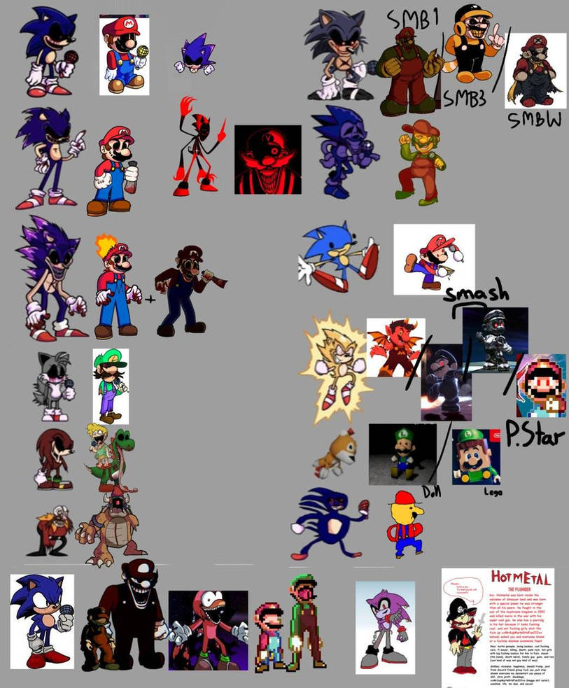 FnF Sonic exe Mario mix (Idea) by Buffanic on DeviantArt