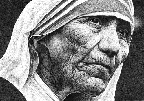 Pointillism - mother teresa