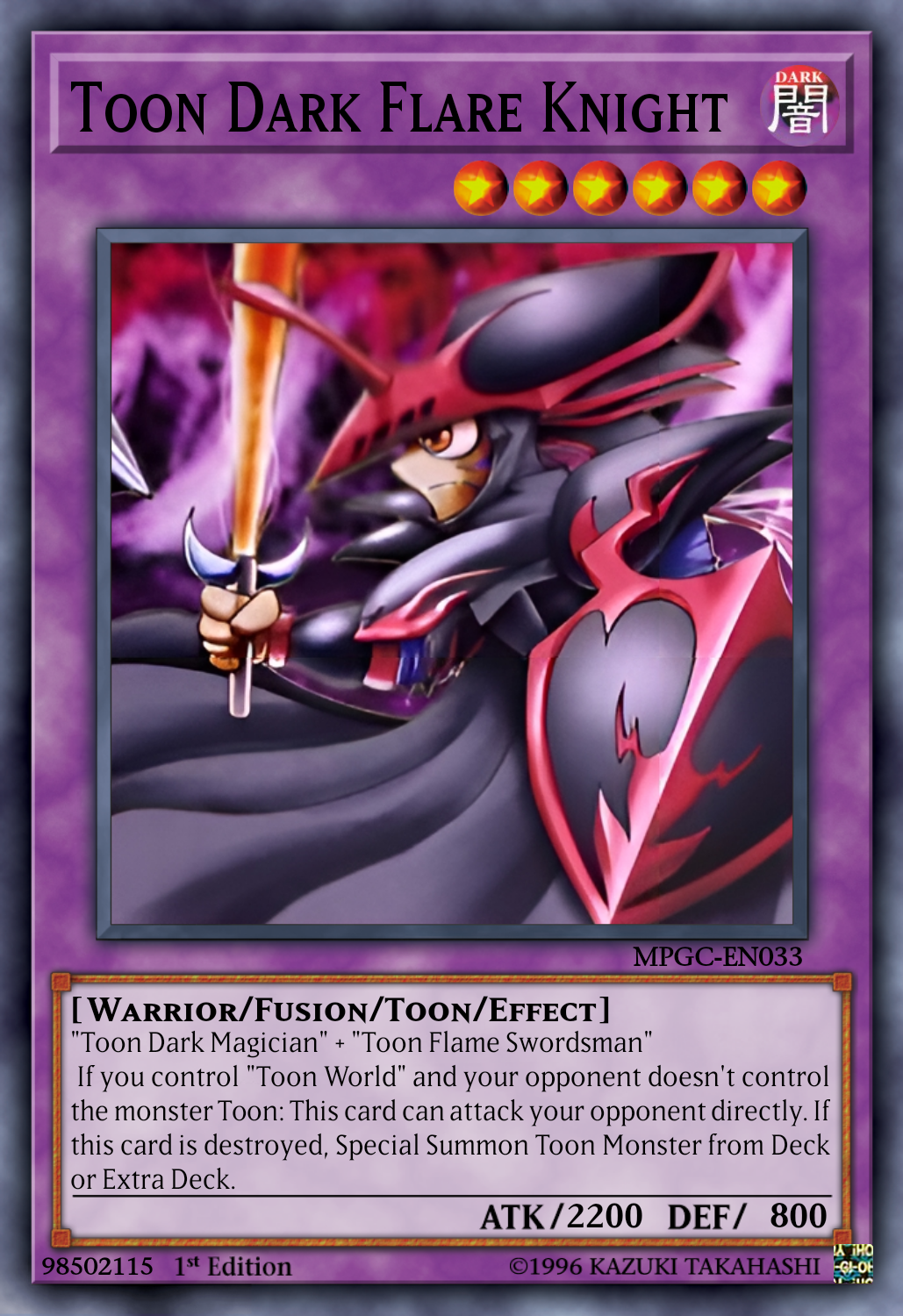 yugioh card dark flare knight Yu-Gi-Oh! - (DCR-017) - Dark Crisis - Unlimited Edition Warrior / Fusion / Effect Level 6 ATK/2200 DEF/800 Dark Flare Knight Card Profile