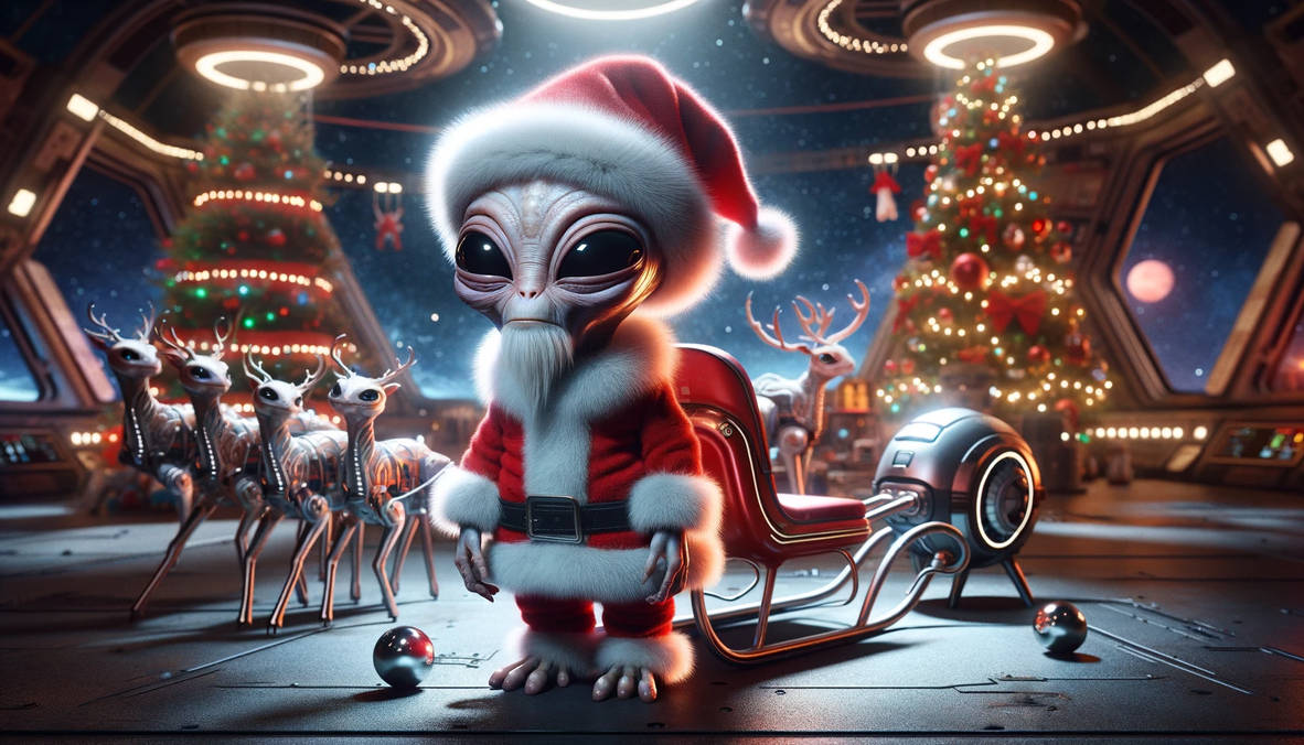 Alien Santa Alien as Santa for xmas by MariaGlitch on DeviantArt