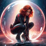 Black Widow In Bubble Trouble