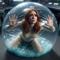 Amy Pond Trapped In Big Stretchy Bubble