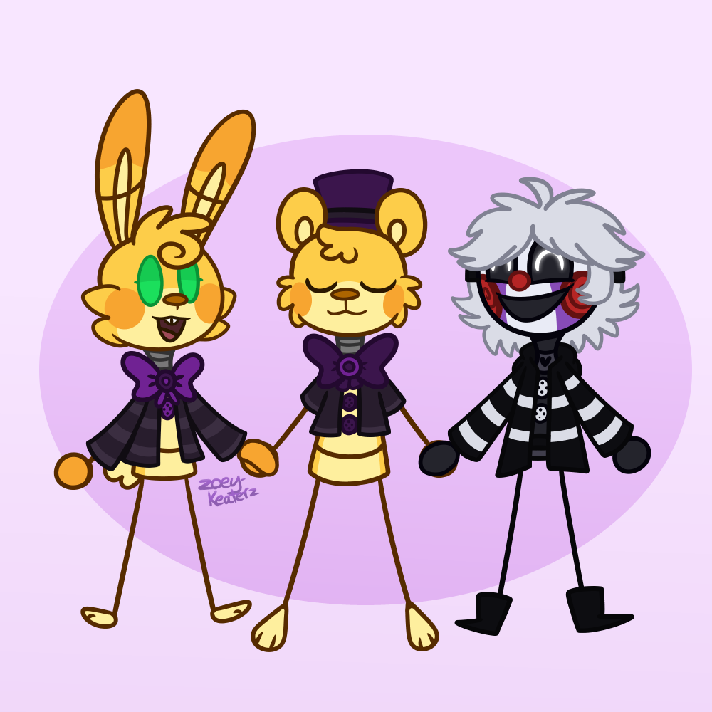The fnaf three pole bear gang are here