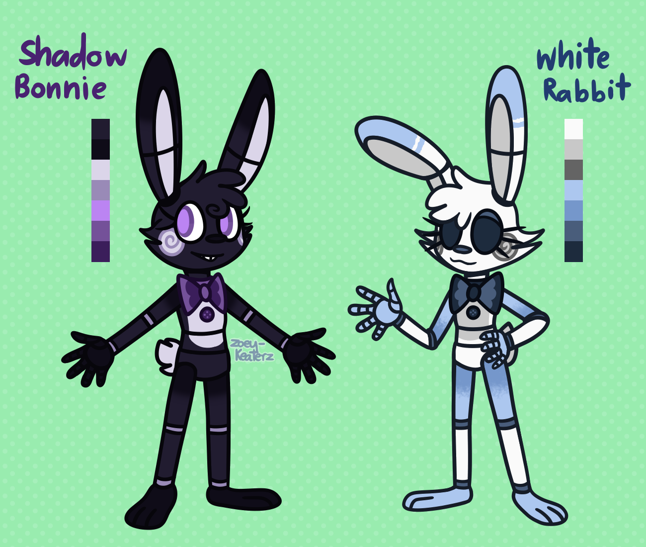 Shadow Rabbit Fnaf .:Fnaf:. Shadow Bonnie and White Rabbit Ref by Zoey-Keaterz on DeviantArt