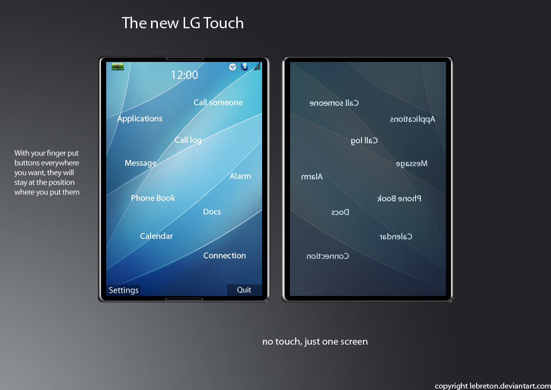 Lg Touch - menu