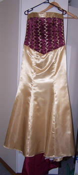 Burgandy wedding dress