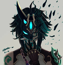 photo Xiao Genshin Impact Fanart Sad explore the best xiaogenshinimpact art