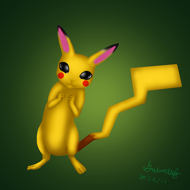 Pikachu fan art by Hakulbee on DeviantArt