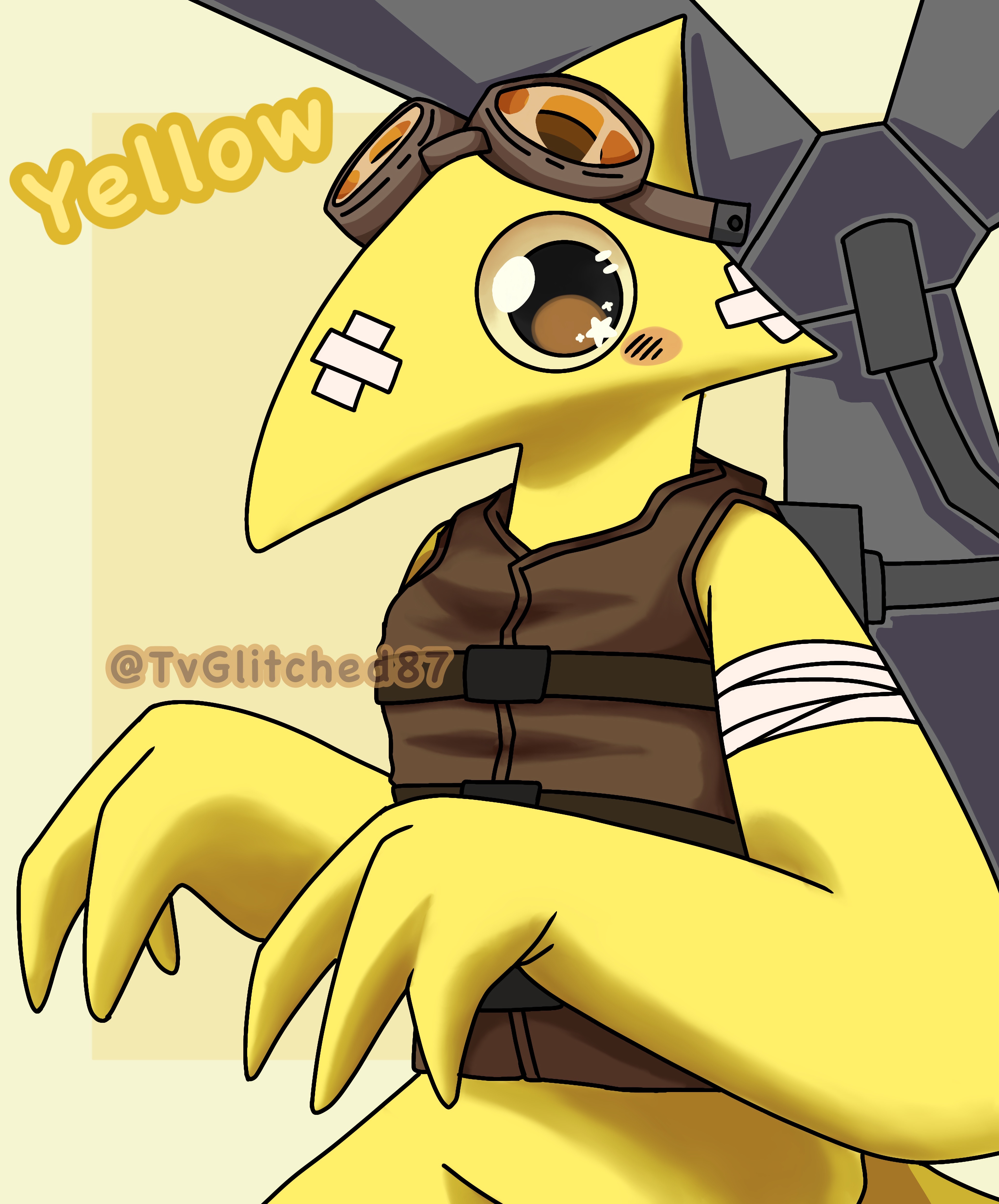 Yellow (Rainbow Friends Fan Character) by DarkDragonDeception on DeviantArt