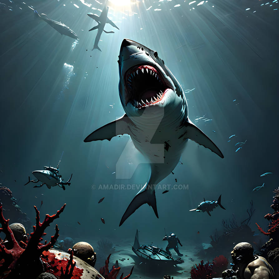 Shark Deviantart Swimming with sharks by Amadir on DeviantArt