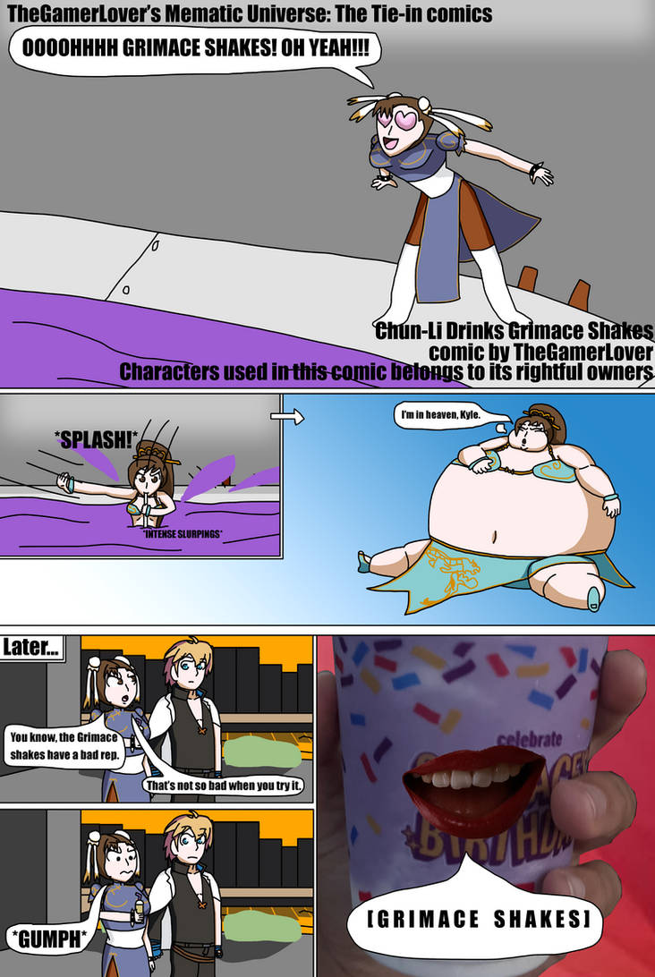 Chun Li Drip TGLMU T-IC: Chun-Li Drinks Grimace Shakes Page 1 by TheGamerLover on ...
