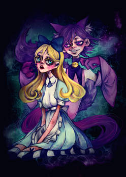 Alice and the cheshire cat