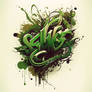 green wildstyle graffiti