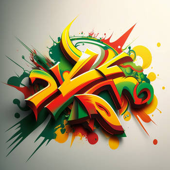 red orange yellow green wildstyle graffiti