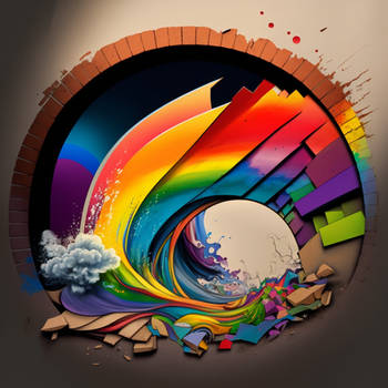 wildstyle graffiti as a rainbow