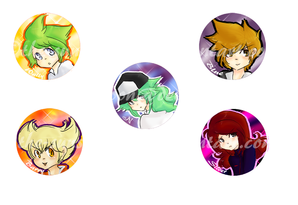 Pkmn Rival Button Set